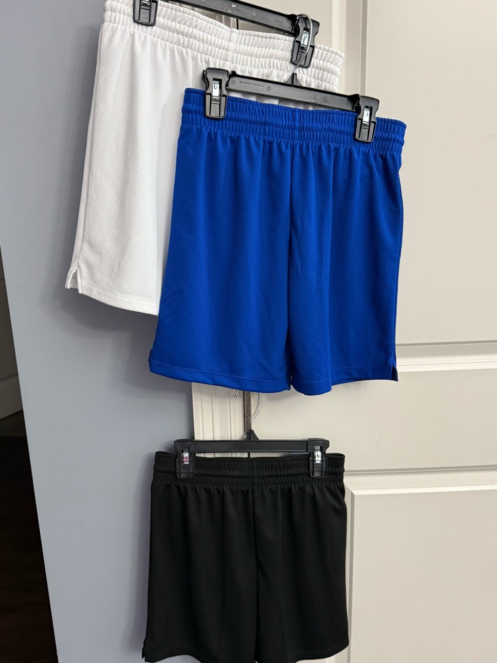 DSG Kids Athletic Shorts - Royal Blue, White, Black 3 shorts